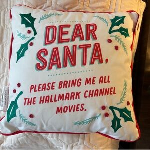 Hallmark Channel Holiday Pillow with Santa Message